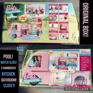 Barbie Dream Camper 360 Degree Play With Pool And Accessories - 2016 Assembled