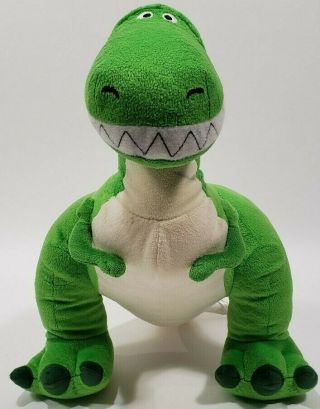 Disney Store Pixar Toy Story Rex Plush Dinosaur Green Stuffed Animal 12 " Euc