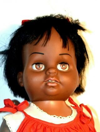 Chatty Baby Doll,  Aa Black 17 " 1961 In Outfit,  Mute