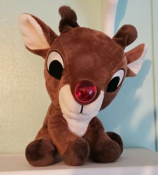 Plush 9 " Light Up Music Rudolph The Red - Nosed Reindeer Dan Dee