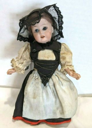 Antique 8 " Armand Marseille Doll 390 Bisque Head Composition Body Dressed