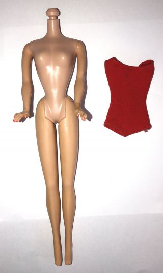 Vintage Barbie American Girl Color Magic Bend Leg Midge Body W Swimsuit Indent L