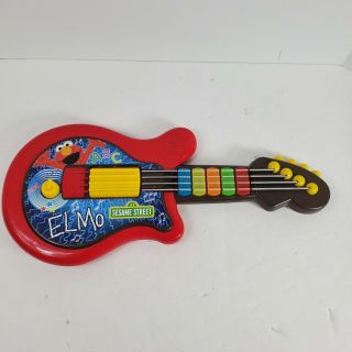 Elmo Sesame Street Toy Red Lets Rock Guitar,  Interactive Playskool Sounds Music