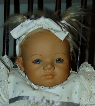 Annette Himstedt Baby Doll Barefoot Babies Polka Dot Dress Annchen