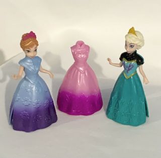Disney Frozen Princess Elsa And Anna Magiclip Magic Clip Polly Pocket Dolls