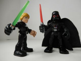 Playskool Star Wars Galactic Heroes - Luke Skywalker And Darth Vader - Rotj
