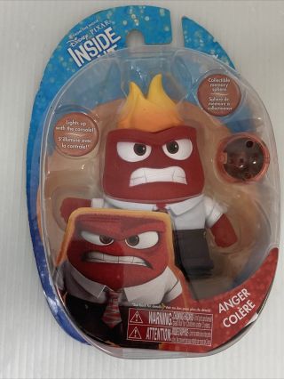Disney Pixar " Inside Out " Anger Action Figure With Memory Sphere Tomy