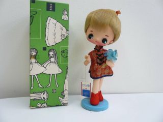 Vintage Big Eyes Stockinette Doll Cloth Doll Japan Rare 70 