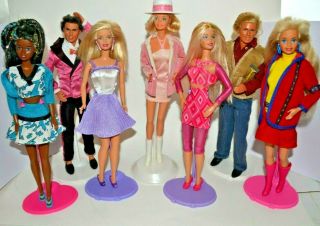 Bundle Of Vintage Barbie And Ken Dolls From The 1980 