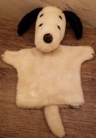 Rare Vintage 1968 Snoopy Plush Hand Puppet Peanuts Gang United Feature Syndicate