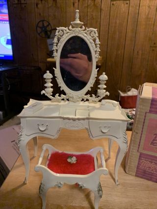Vintage 1963 Susy Goose Barbie Vanity With Bench And Box