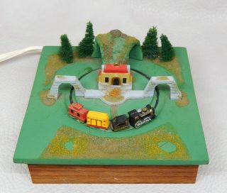 Vintage Electric Miniature Train Table Display Artisan Dollhouse Miniature 1:12