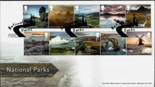 Gb Fdc 2021 National Parks Stamps & Retail Booklet Pm77 On Fdc Special Price