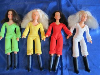 Vintage Hasbro Charlie’s Angels Set Of 4 Action Figure Dolls - 1977 With Case