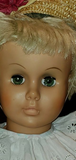Patty Playpal Type SAYCO S12 Plastic Doll 34.  5”vintage/platinum blonde hair. 2