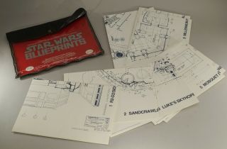 1977 Star Wars Blueprints Set Of 15 In Vinyl Envelope