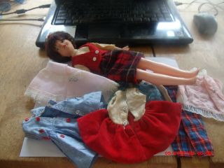 Vtg Ideal Tammy Doll With Tagged Ideal Tammy And Pepper Clothing