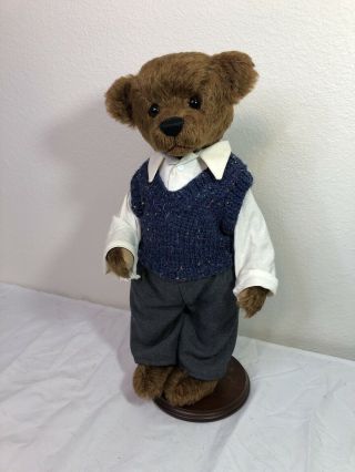 Adorable Dressed Bear Dressed Mary Holstad Collectable.  Coreys Cockerspaniel