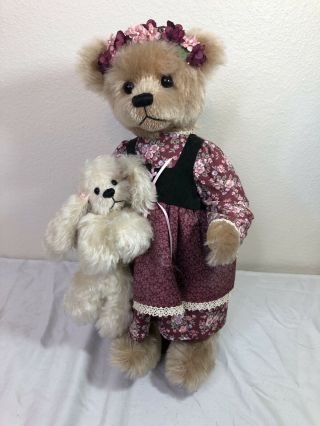 Adorable Dressed Bear Dressed Mary Holstad Collectable.  Paula 
