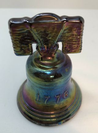 Joe St.  Clair Carnival Irridenticet Glass Liberty Bell 1776 - 1976 Bicentennial