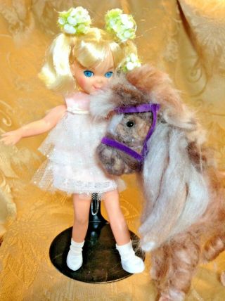 Vintage Mattel Tutti Melody In Pink " Tutti And Her Shetland Pony "