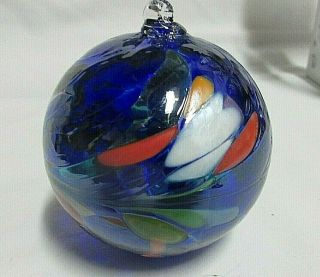 Zorza Blown Handmade Christmas Glass Ornament from Poland Cobalt Blue o029 2
