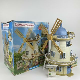 Sylvanian Families Field View Windmill Playset By Flair - Moving Blades
