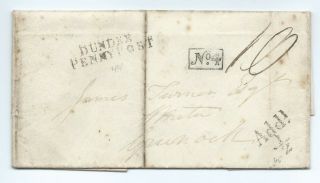 Great Britain: Cover Dundee Penny Post To Greenock 1833,  No.  4 And Add ½ Cancels.