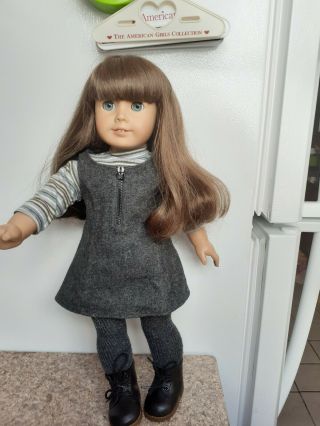 Pleasant Company American Girl Doll In Meet Outfit Brown Hair