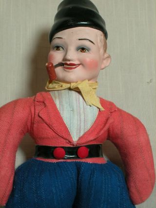 Unica Patent Dutch Peasant Country Belgium Doll has Pipe All 13 
