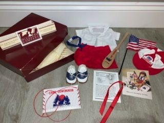 American Girl Pleasant Company Molly Camp Gowonagin Shoes Flag Hat Box Pamphlet