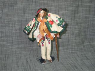 Ooak Antique Ethnic Doll / Hand Made Vintage Nobleman Spanish? French? Doll