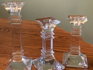 Waterford Crystal Candle Holders (set Of 3)