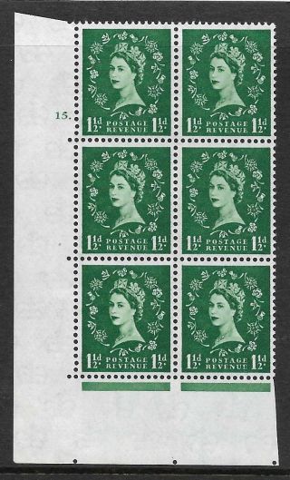 1½d Wilding Multi Crown On White Cyl 15 Dot Perf A (e/i) Unmounted