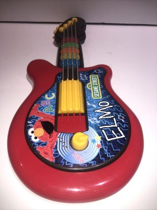 2010 Hasbro Playskool Sesame Street Red Elmo Guitar Instrument Interactive Music
