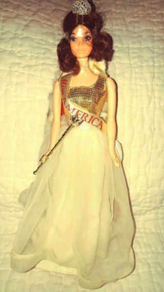 Vintage Barbie Miss America Quick Curl Steffie Face 1972 Mattel Kellogg