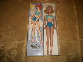 Vintage Midge " Barbies Best Friend " Doll No.  860 Blonde Euc