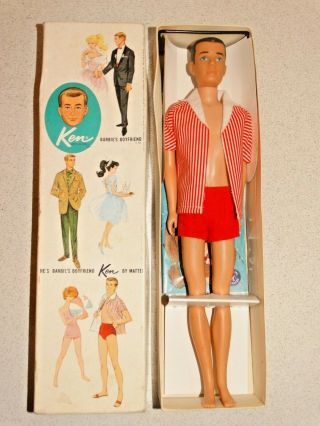 Barbie: Vintage Brunette Straight Leg Ken Doll W/box