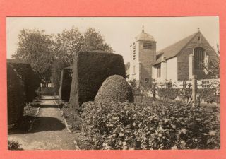 Church & Garden Monkton Combe Nr Bath Rp Pc 1942 M C Postmark Ae406