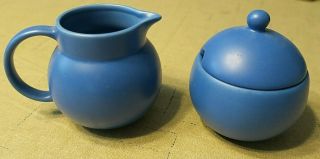 Corelle Coordinates Stoneware Blue Sugar Bowl & Pitcher Set