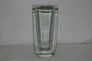 Kosta Boda Signed 48022 B.  Edenfalk Brilliant Crystal Six Sided 8 " Display Vase