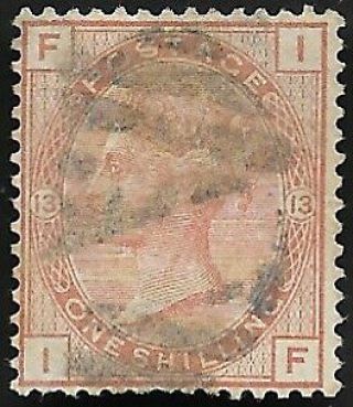1881 Qv Sg163 1s Orange - Brown J116 Plate 13 If Fine Cv £170