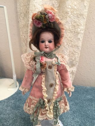 Vintage Small Doll Dress And Bonnet By Mary Lambeth From Antique Material