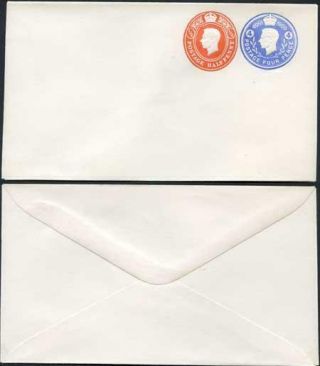 Escp842 Kgvi 4d And 1/2d Compound Stamped To Order Envelope Approx 89mm X 152mm
