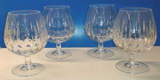 4 Brandy Glasses - 5 " Tall,  3¼ " Max Diameter,  2 Edinburgh Int Crystal