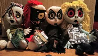 Living Dead Dolls Ragdolls 4pc Complete Set Moana,  Dementia Orchid,  Creepy Mezco
