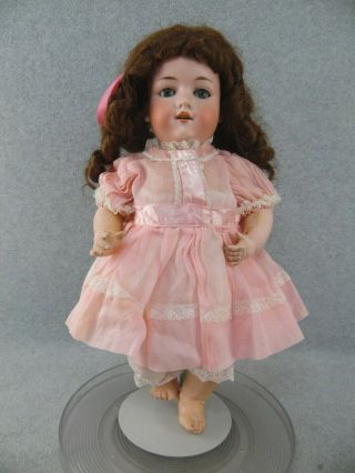 18 " Antique Bisque Head German Armand Marseille Doll W Composition Baby Body