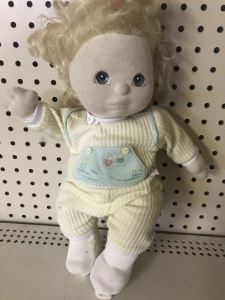 Vintage My Child Girl Doll Mattel Blonde Hair Blue Eyes Wearing Easter Outfit