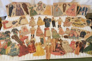 Auth 1940 Gone With The Wind Paper Doll Book Merrill Publishing 18 Dolls
