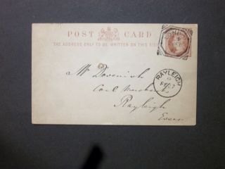 Gb Stationery 1890 Qv 1/2d Postcard London C 4 Fancy Geometric Pmk Iic - C Fg/057